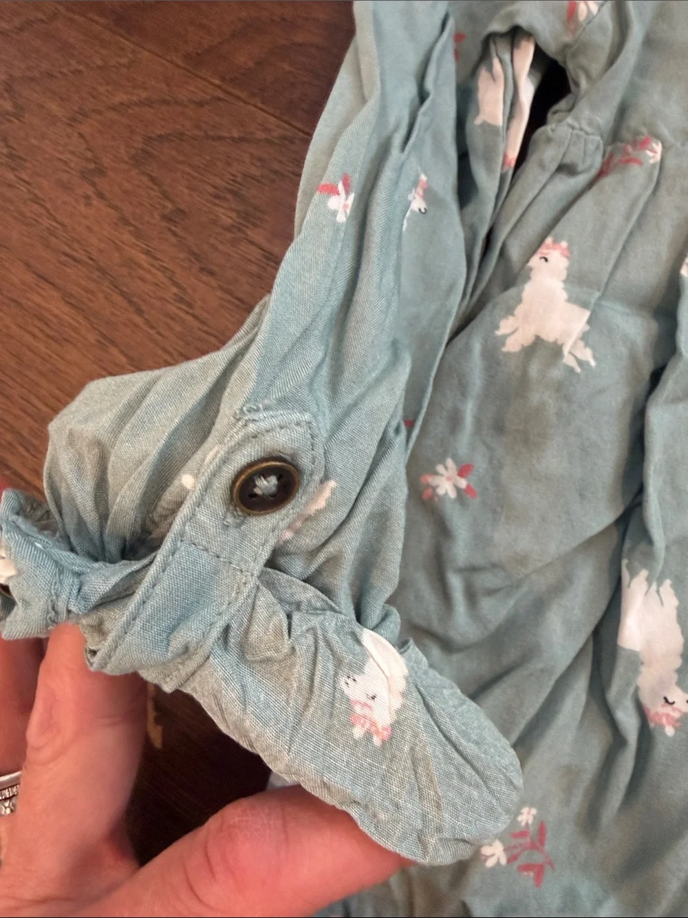 Carter's Girls' Long Sleeve Top with White Llama Print Size 4t -C11-230